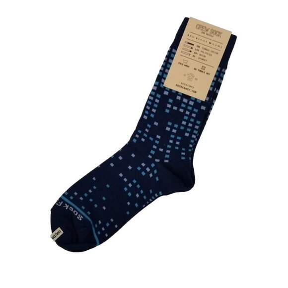 NWT Sock Fancy‎ 200 Needle Crew Socks Size 8-14 Color Navy - Picture 2 of 6